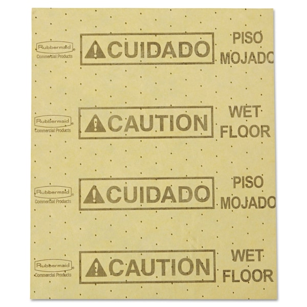 Rubbermaid Commercial Sorbent Pad, Universal, 16 oz Vol Absorbed per Pkg, 20 in x 16 1/2 in, Yellow, 22 PK FG425200YEL - main